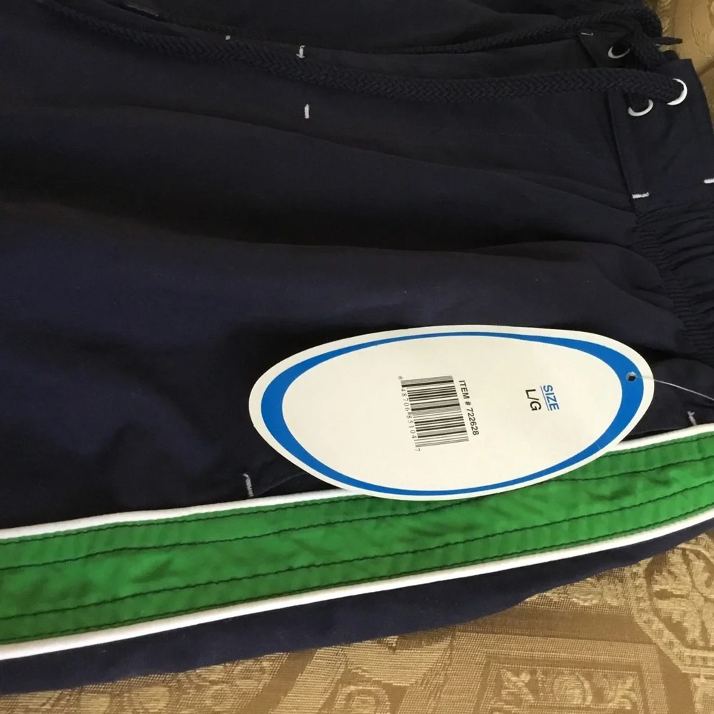 NWT Ocean Pacific OP Men’s Swim Trunks Board Shorts Navy Green Surf cargo pocket